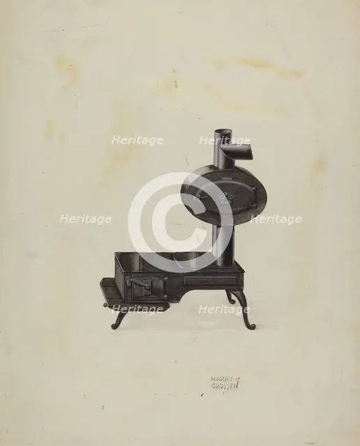 Stove, c. 1937. Creator: Harry Grossen.