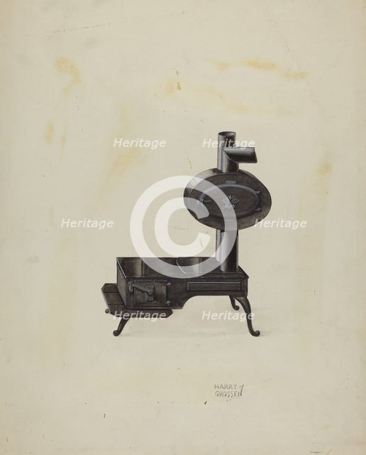 Stove, c. 1937. Creator: Harry Grossen.