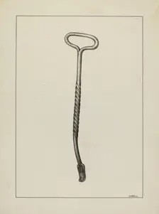 Stove Lid Lifter, c. 1937. Creator: Adelaide Dyball