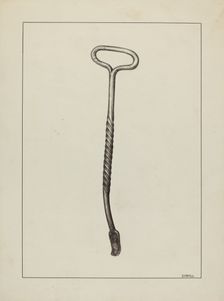 Stove Lid Lifter, c. 1937. Creator: Adelaide Dyball
