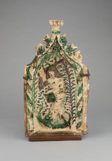 Stove Tile with Saint George and the Dragon, Germany, 1475/1500. Creator: Unknown