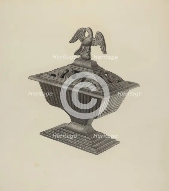 Stove Urn, c. 1939. Creator: Milton Grubstein.