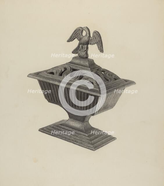 Stove Urn, c. 1939. Creator: Milton Grubstein.