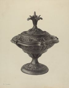 Stove Urn, c. 1939. Creator: Milton Grubstein