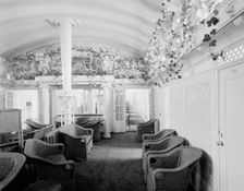 Str. City of Detroit III, palm court, forward, (1912?). Creator: Unknown