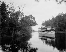 Str. Clearwater entering Third Lake, Fulton Chain, Adirondack Mountains, c1903. Creator: Unknown