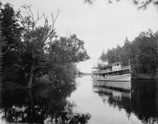 Str. Clearwater entering Third Lake, Fulton Chain, Adirondack Mountains, c1903. Creator: Unknown