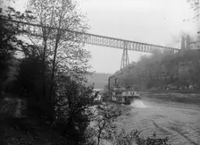 Str. Falls City passing High Bridge, Ky., c1907. Creator: Unknown