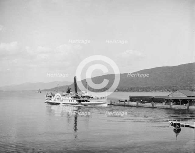 Str. Horicon leaving dock, Lake George, N.Y., c1904. Creator: Unknown.
