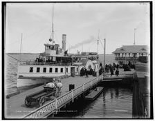 Str. Islander at Frontenac wharf, Round Island, N.Y., between 1890 and 1901. Creator: Unknown