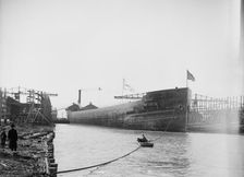 Str. James E. Davidson after the launch, 1905. Creator: Unknown