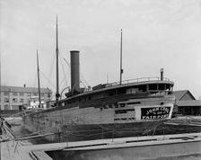 Str. John Craig in dry dock, Detroit, between 1900 and 1905. Creator: B. F. Mills