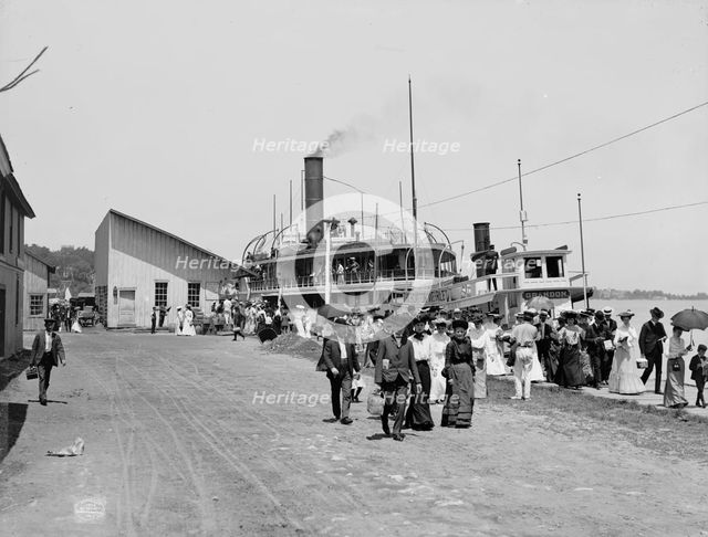 Str. Kirby landing, Put-in-Bay, O[hio], c1904. Creator: Unknown.