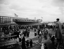 Str. Seeandbee just after the launch, 1912 Nov 9. Creator: William H. Jackson