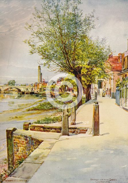 'Strand on the Green Chiswick', 1905, (c1915). Artist: Edward Charles Clifford.