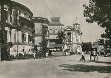 Strand Road, Rangoon. - Post Office, Imperial Bank of India. Custom House in distance 1900. Creator: Unknown