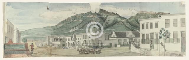 Strand Street in Cape Town, 1786. Creator: Jan Brandes.
