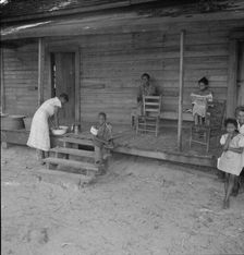 Stranded residents of Careyville, Florida, , 1937. Creator: Dorothea Lange