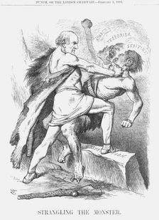 Strangling the Monster 1881. Artist: Joseph Swain
