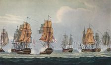 Strachan's Action off Ferrol c1806. Artist: Thomas Whitcombe
