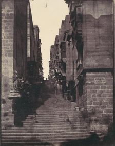 Strada Levante, Valletta, Malta, 1850s. Creator: Calvert Jones
