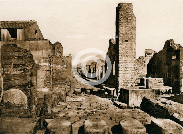 Strada Stabiana, Pompeii, Italy, c1900s. Creator: Unknown.