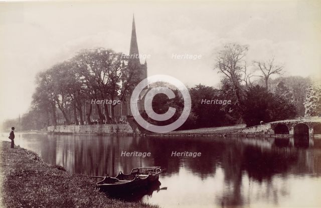 Stradford-on-Avon Church, from the Avon, 1870s. Creator: Francis Bedford.