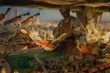 Stradivarius in his Workshop, 1913. Creator: Edgar Bundy