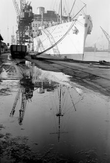 Straithaird in dock at Tilbury Docks, Essex, c1945-c1965. Artist: SW Rawlings
