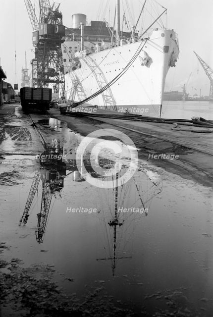 'Straithaird' in dock at Tilbury Docks, Essex, c1945-c1965. Artist: SW Rawlings