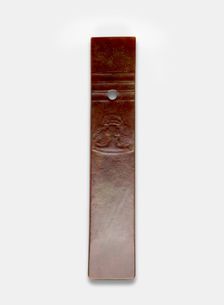 Straight chisel (gui?) with face and bird, Late Neolithic period, ca. 3000-ca. 1700 BCE. Creator: Unknown