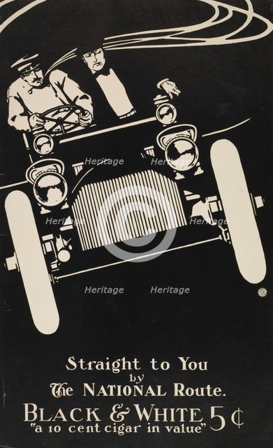 Straight to you by the national route. Black & White, c1895 - 1917. Creator: Unknown.