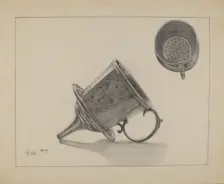 Strainer with Funnel, c. 1936. Creator: Yolande Delasser