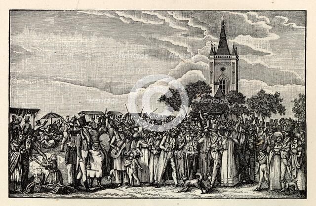 Stralauer Fischzug (Stralau Fish Parade), ca 1865. Creator: Anonymous.