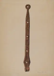 Strap Hinge for Door, 1939. Creator: Herman O. Stroh