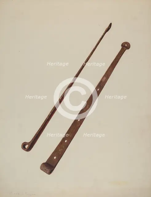 Strap Hinges, c. 1939. Creator: Manuel G. Runyan.