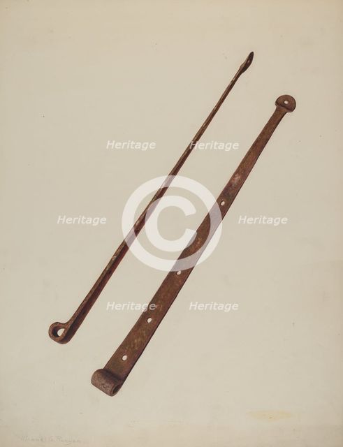 Strap Hinges, c. 1939. Creator: Manuel G. Runyan.