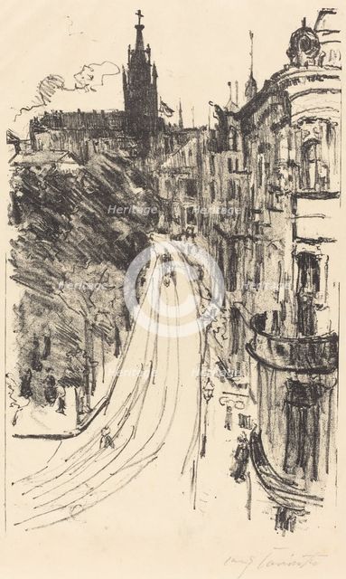 Strasse in Königsberg (Street in Königsberg), 1918. Creator: Lovis Corinth.
