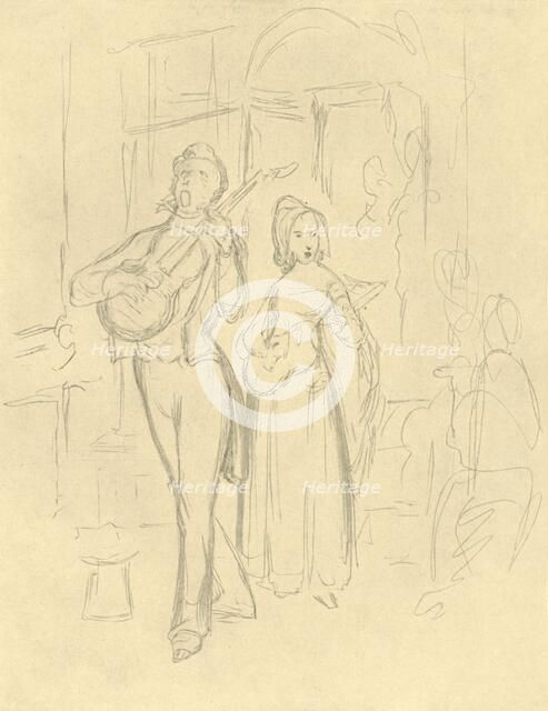 'Strassensänger', mid-late 19th century, (c1924).  Creator: Carl Spitzweg.