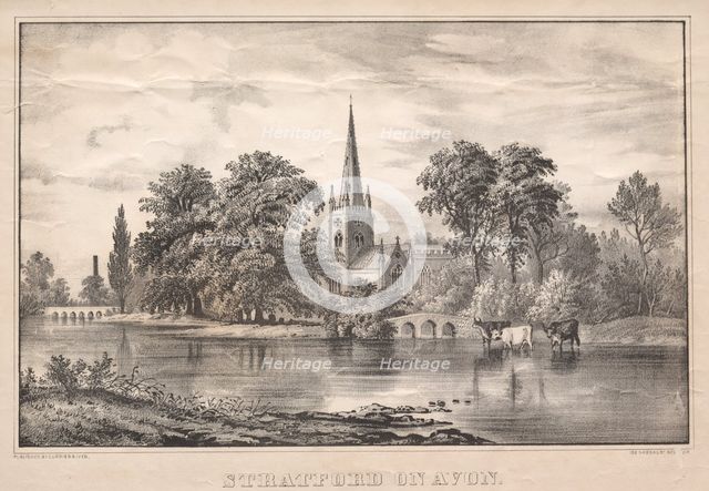 Stratford on Avon. Creator: James Merritt Ives (American, 1824-1895), and ; Nathaniel Currier (American, 1813-1888).