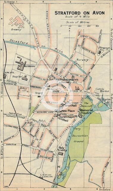 'Stratford on Avon', c20th Century. Artist: John Bartholomew.