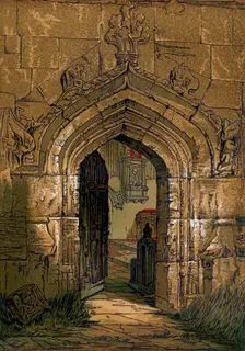 Stratford Church, Warwickshire, England, 1845