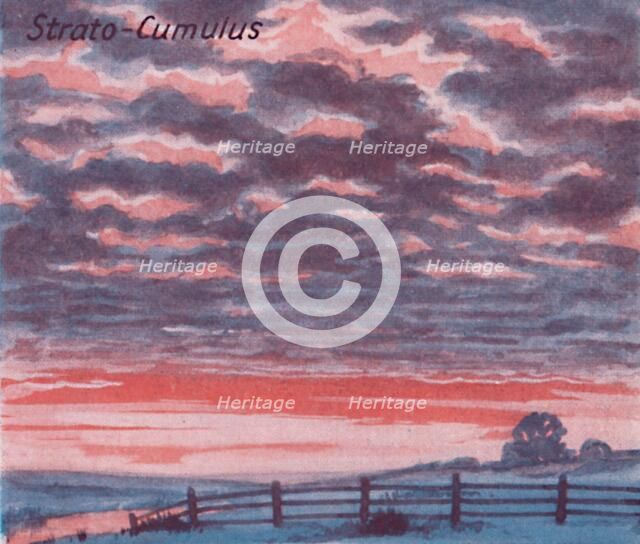 'Strato-Cumulus - A Dozen of the Principal Cloud Forms In The Sky', 1935. Artist: Unknown.