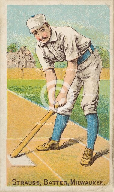 Strauss, Batter, Milwaukee, from the Gold Coin series (N284) for Gold Coin Chewing Tobacco, 1887. Creator: D Buchner & Co.