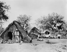 Straw cottage, Salamanca, Mexico, between 1880 and 1900. Creator: Unknown