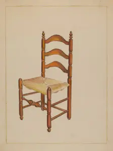 Straw Bottom Chair, c. 1936. Creator: George Nelson
