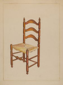 Straw Bottom Chair, c. 1936. Creator: George Nelson