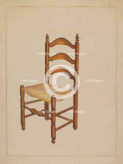 Straw Bottom Chair, c. 1936. Creator: George Nelson.