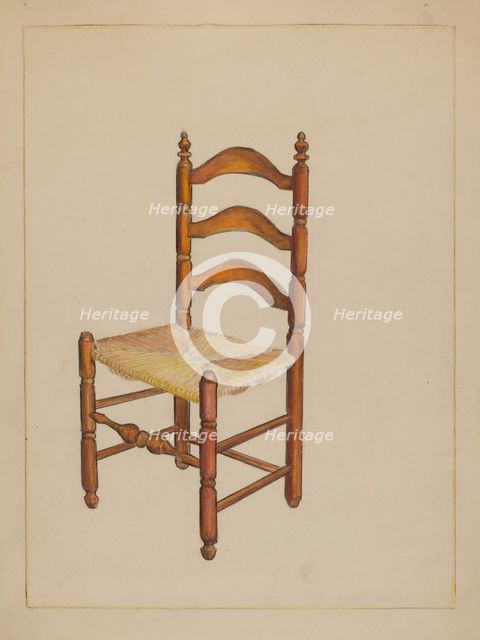 Straw Bottom Chair, c. 1936. Creator: George Nelson.