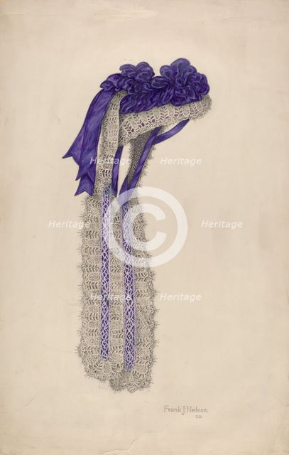 Straw Bonnet, c. 1938. Creator: Frank Nelson.